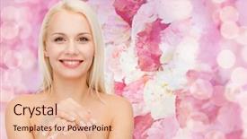  Presentation with health - Slide set having health and beauty concept - face and hands of beautiful woman background and a lemonade colored foreground