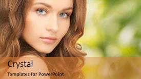  Presentation with green beauty - Slide set enhanced with health and beauty eco bio background and a  colored foreground