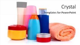  Presentation with beauty products - PPT theme having health and beauty products background and a white colored foreground