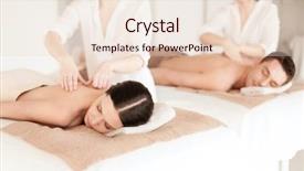  Presentation with couple therapy - Audience pleasing slide set consisting of health and beauty resort backdrop and a lemonade colored foreground