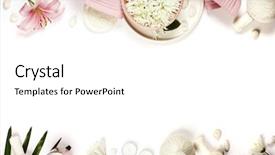  Presentation with beauty products - Presentation design enhanced with health and beauty template background and a white colored foreground