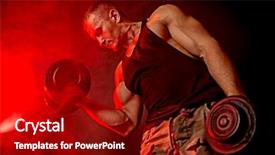  Presentation with exercises - Audience pleasing slide deck consisting of health and sports concept military backdrop and a crimson colored foreground