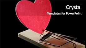  Presentation with candy heart - PPT theme with health as a mouse trap background and a black colored foreground