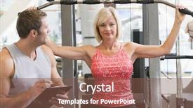  Presentation with train freight trains cargo - Presentation theme enhanced with health assessment - personal trainer watching woman weight background and a violet colored foreground