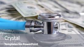  Presentation with assessment - Audience pleasing PPT layouts consisting of health assessment - stethoscope on pile of american backdrop and a gray colored foreground