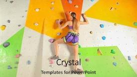  Presentation with white and black woman climbing ladders - Audience pleasing PPT layouts consisting of health back safety - young woman exercising in climbing backdrop and a soft green colored foreground