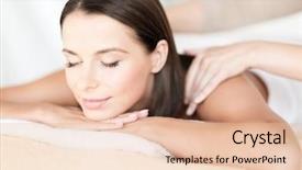  Presentation with beauty salon - PPT theme with health beauty resort and relaxation background and a  colored foreground