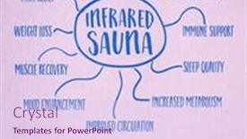  Presentation with infrared - Slide set enhanced with health-benefits-of-infrared-sauna background and a sky blue colored foreground