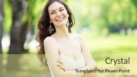  Presentation with safari park beautiful wildlife animal - Audience pleasing presentation theme consisting of health body - beautiful young woman backdrop and a blonde colored foreground