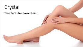  Presentation with skin health - Slides with health body - closeup shot of beautiful female background and a white colored foreground