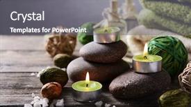  Presentation with treatment - Presentation theme consisting of health body - composition of spa treatment background and a  colored foreground