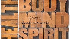  Presentation with abstract health - Amazing PPT theme having health-body-mind-and-spirit backdrop and a coral colored foreground