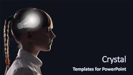  Presentation with school health - Cool new presentation with health brain - young thoughtful girl of school backdrop and a wine colored foreground