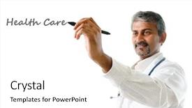  Presentation with health care wellness - Presentation featuring health care concept mature indian background and a white colored foreground