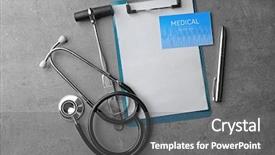  Presentation with medical business - Slides with health care concept visiting card background and a  colored foreground