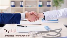  Presentation with cargo insurance man and passenger - Beautiful PPT layouts featuring health care contracts - man signing medical insurance contract backdrop and a  colored foreground