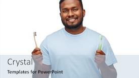  Presentation with dental hygiene - Theme having health-care-dental-hygiene background and a light blue colored foreground