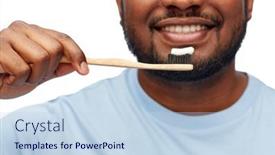  Presentation with dental hygiene - Beautiful PPT theme featuring health-care-dental-hygiene backdrop and a sky blue colored foreground