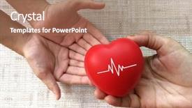  Presentation with organ donation - Slide set consisting of health care donation and insurance background and a coral colored foreground