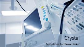  Presentation with emergency medicine - Colorful presentation theme enhanced with health care emergency and medical backdrop and a light blue colored foreground