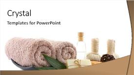  Presentation with spa - Audience pleasing slide set consisting of health care herbal - beautiful spa composition on white backdrop and a white colored foreground