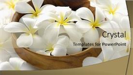  Presentation with spa concept - Cool new slide deck with handmade hat form straw and bamboo thailand souvenir backdrop and a cream colored foreground