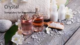  Presentation with jasmine - Presentation enhanced with health care herbal - spa composition with jasmine flowers background and a soft green colored foreground