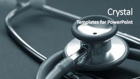  Presentation with head lice - Presentation design having health care insurance - dual head stethoscope background and a ocean colored foreground