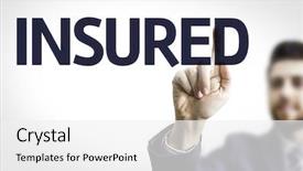  Presentation with 3d man business leader - Colorful PPT layouts enhanced with health care liabilities - business man pointing to transparent backdrop and a white colored foreground