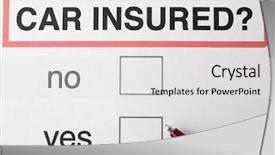  Presentation with insurance - Theme featuring health care liabilities - car insurance concept pen background and a white colored foreground