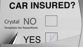  Presentation with life insurance concept leaflets - Amazing PPT layouts having health care liabilities - car insurance concept pen backdrop and a light gray colored foreground