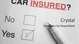  Presentation with life insurance concept leaflets - Presentation theme with health care liabilities - car insurance concept pen background and a light gray colored foreground