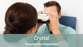  Presentation with eye medicine - Amazing slide deck having health care medicine people eyesight and technology concept - close up of optometrist with pupillometer checking patient intraocular pressure at eye clinic or optics store backdrop and a seafoam green colored foreground