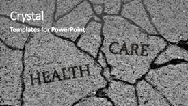  Presentation with health system - Presentation theme with health care on cracked cement background and a gray colored foreground