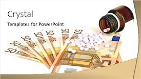  Presentation with pills money - Presentation theme having health care premium pills and money background and a white colored foreground