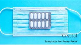  Presentation with medical prevention - Cool new presentation theme with health-care-prevention-medical-tablets backdrop and a arctic colored foreground