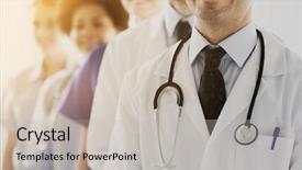  Presentation with occupational medicine - Cool new presentation with health care profession people backdrop and a light gray colored foreground