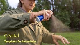  Presentation with health-care - Presentation theme consisting of health-care-protection-and-people background and a tawny brown colored foreground