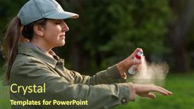  Presentation with insect - PPT layouts having health-care-protection-and-people background and a tawny brown colored foreground