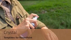  Presentation with insect - Slide set with health-care-protection-and-people background and a coral colored foreground