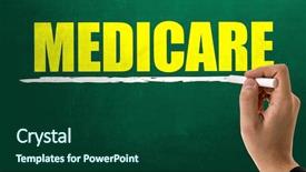  Presentation with medicare - Amazing slide deck having health care provider - medicare backdrop and a forest green colored foreground