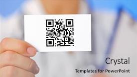  Presentation with blue business - Slides with health care qr code background and a light gray colored foreground