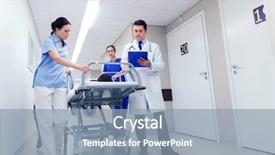  Presentation with medic - PPT layouts featuring health care reanimation and medic background and a light blue colored foreground