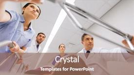  Presentation with health-care - Cool new PPT theme with health care reanimation and medicine backdrop and a violet colored foreground