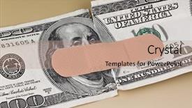  Presentation with reform - Colorful slide deck enhanced with health care reform - many dollars banknotes backdrop and a coral colored foreground