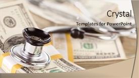  Presentation with reform - Audience pleasing PPT theme consisting of health care reform - stethoscope laying on stacks backdrop and a lemonade colored foreground