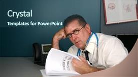  Presentation with health care reform - PPT theme enhanced with health care reform bill background and a ocean colored foreground