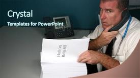  Presentation with health care reform - Slides enhanced with health care reform bill background and a navy blue colored foreground