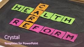  Presentation with school health - Presentation design enhanced with health care reform crossword - colorful background and a violet colored foreground