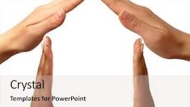  Presentation with black hands - Audience pleasing slide deck consisting of health care renovation - conceptual symbold home made backdrop and a lemonade colored foreground